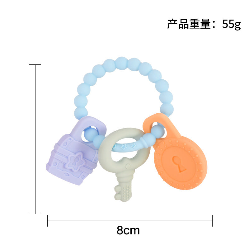 Wholesale Baby Bracelet Key Teething Stick Silicone Bite Music